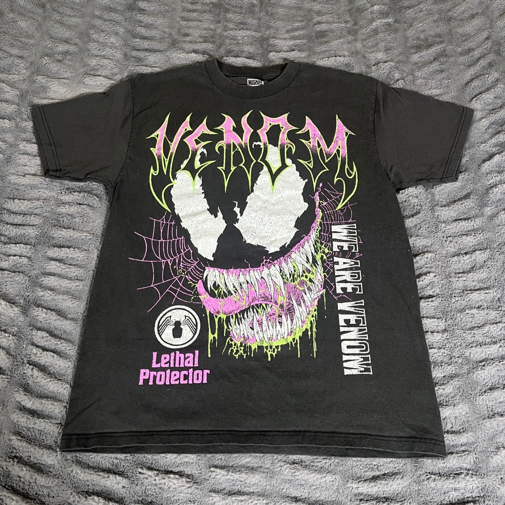Marvel Venom Graphic T-Shirt Mens Medium Black Lethal Protector We Are Venom Tee